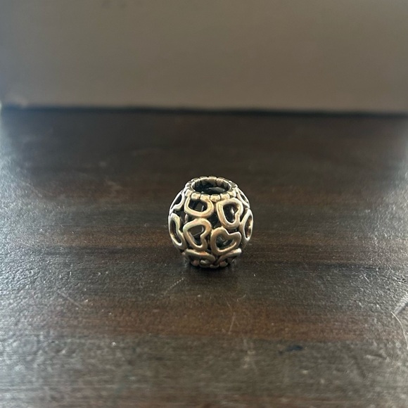 Pandora Sterling Silver “Hearts All Over” Bracelet Charm - Picture 3 of 3